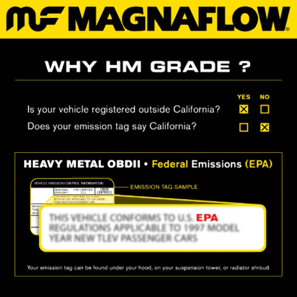 Catalytic Converter for 1996-2000 Toyota 4Runner 3.4L HM Grade Federal _ EPA Compliant Direct-Fit Catalytic Converter Ma